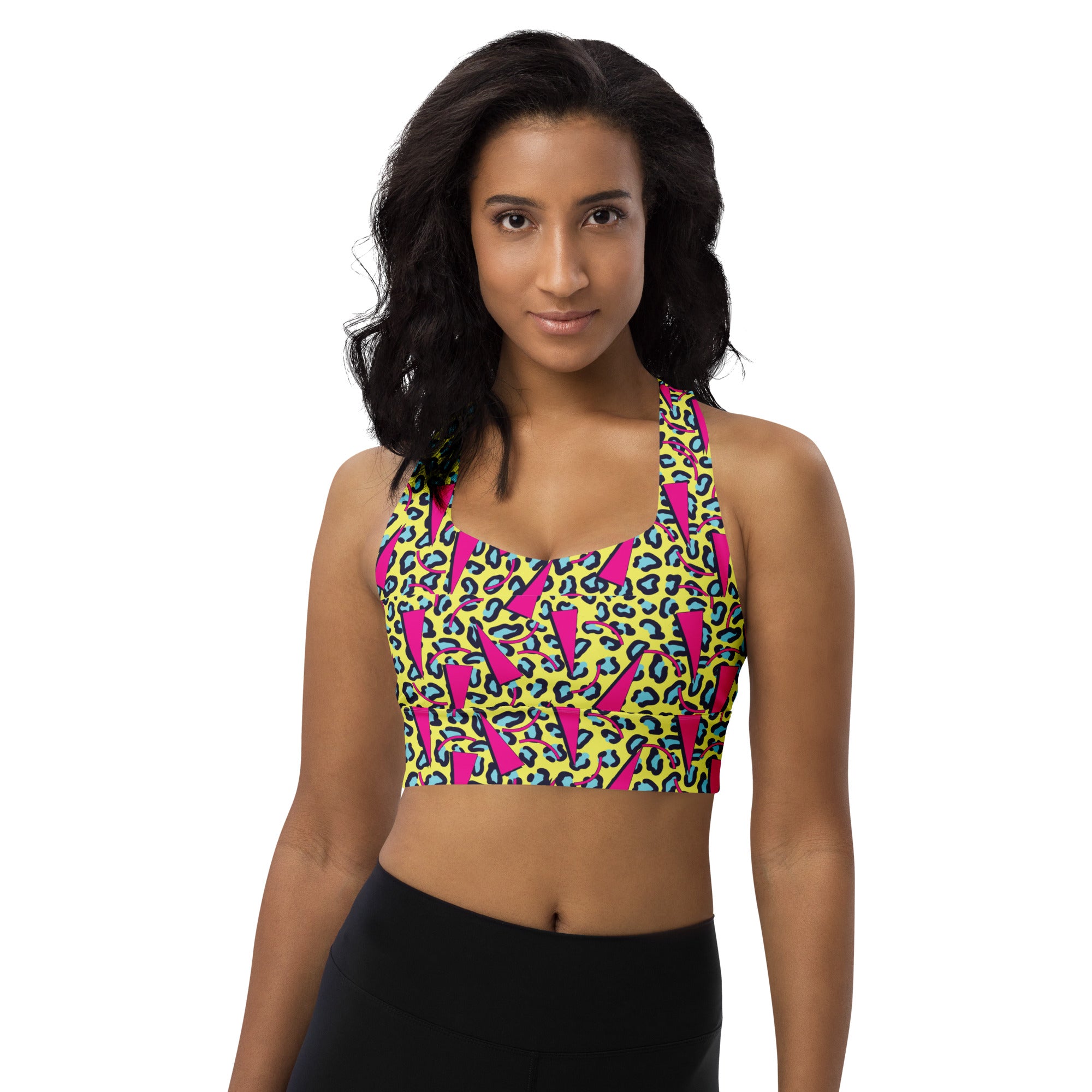 Cheetah Vibez Longline sports bra – 22&Co Key West