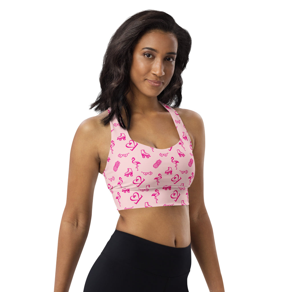 22&Co Patterned Longline sports bra – 22&Co Key West