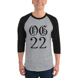 OG 22 Unisex 3/4 sleeve raglan shirt